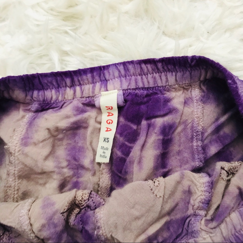 RAGA Purple Tie Dye Festival Shorts - Picture 5 of 7